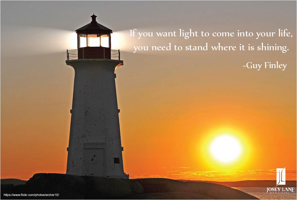 If you want light to come into your life, you need to stand where it is ...